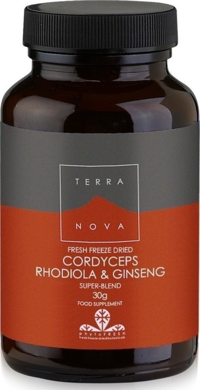 Terranova Cordyceps, Rhodiola & Ginseng 50caps