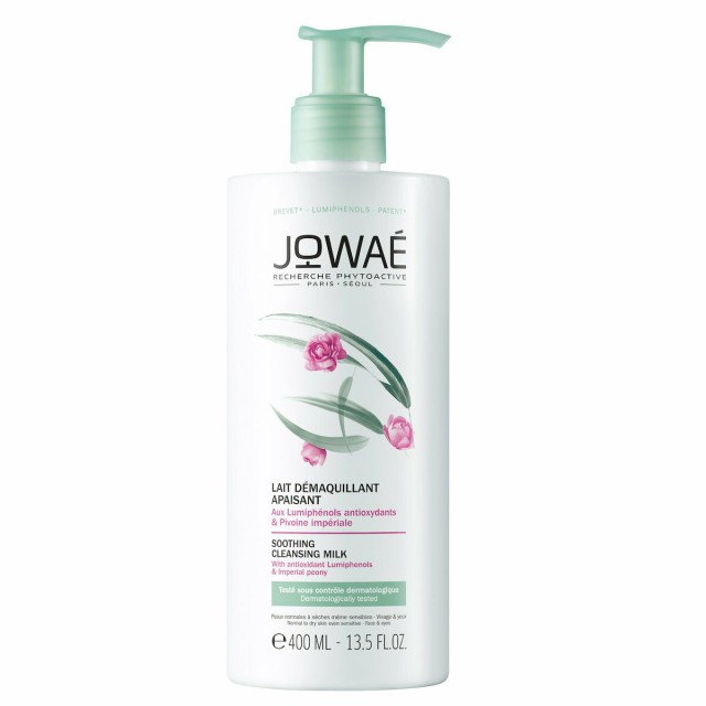 Jowae Soothing Cleansing Milk Καταπραϋντικό Γαλάκτωμα Καθαρισμού Ντεμακιγιάζ Προσώπου & Ματιών, Κανονικές  & Ξηρές Επιδερμίδες, 400ml