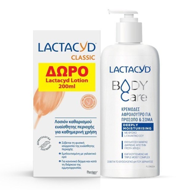 Lactacyd Promo Body Care Shower Gel 300ml & Δώρο Classic Intimate Washing Lotion 200ml