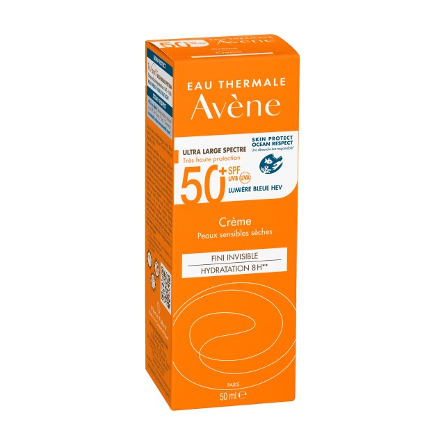 Avene Αντηλιακή Κρέμα Προσώπου για Ξηρό & Ευαίσθητο Δέρμα SPF 50+ HEV Eau Thermale Cream 50ml