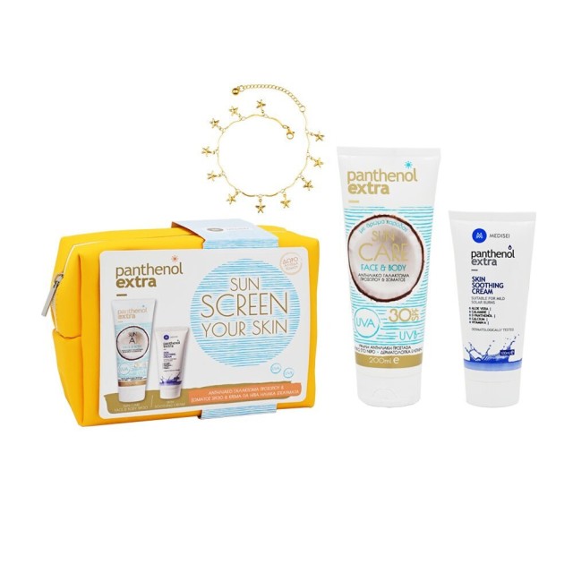 Panthenol Extra Σετ Sun Care Face & Body Milk SPF30 & Skin Soothing Cream 100ml & Δώρο Κόσμημα Αλυσίδα Ποδιού