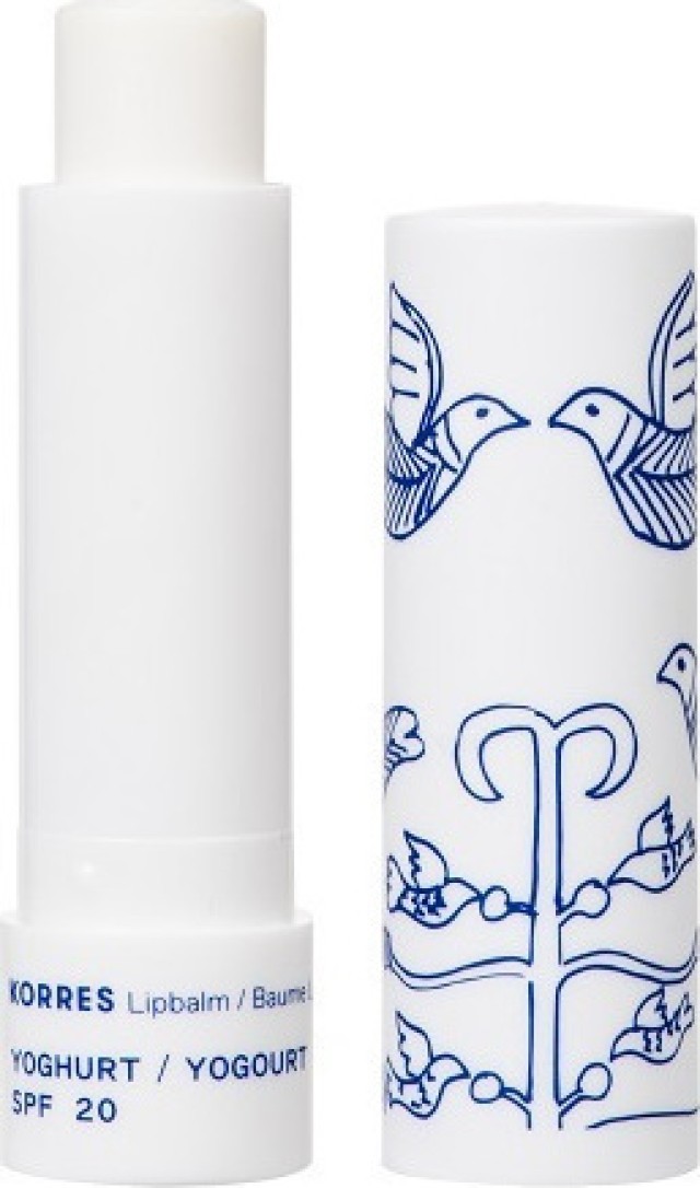 Korres Lip Balm Yoghurt SPF20 Ενυδατική Φροντίδα για τα Χείλη Γιαούρτι με Αντιηλιακή Προστασία, 4.5g