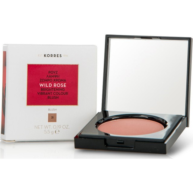 Korres Wild Rose Vibrant Colour Blush No.31 Light Bronze Άγριο Τριαντάφυλλο Ρουζ 5.5gr