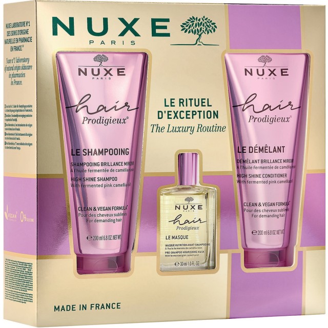 Nuxe Promo Hair Prodigieux Pre-Shampoo Nourishing Mask 30ml & High Shine Shampoo 200ml & High Shine Conditioner 200ml