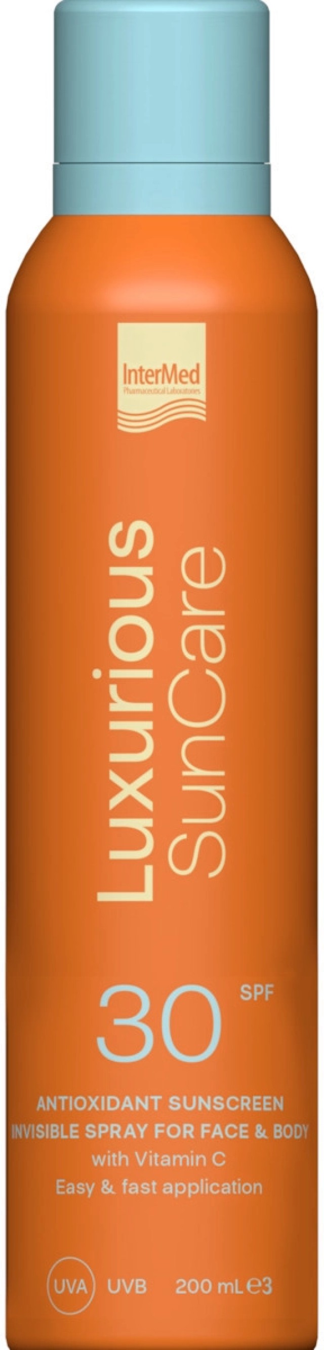 Intermed Luxurious Suncare Αντηλιακή Κρέμα για το Σώμα SPF30 σε Spray 200ml