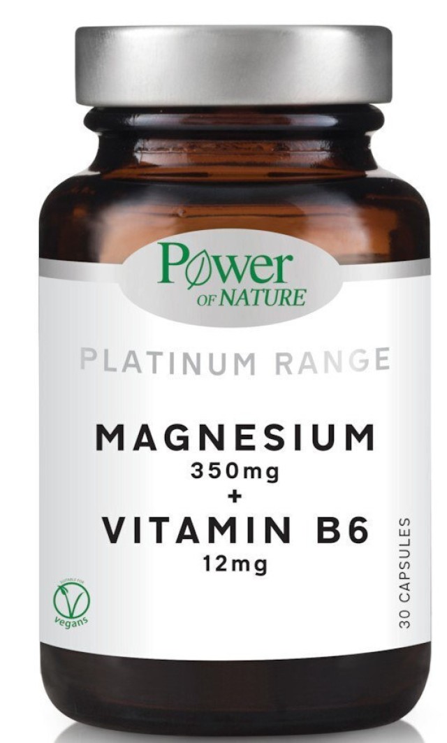 Power Health Platinum Range Magnesium 350mg + Vitamin B6 12mg 30 κάψουλες