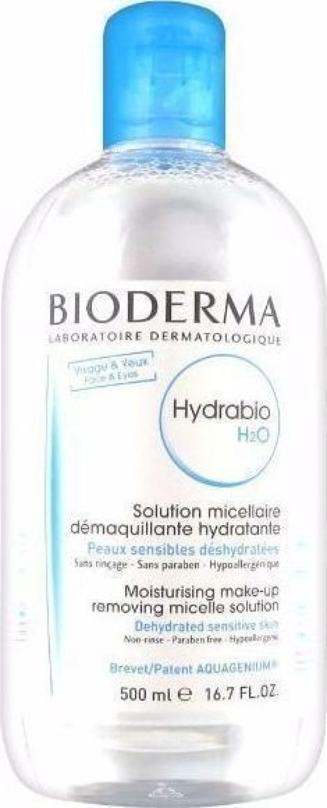 Bioderma Hydrabio H2O Ενυδατικό Νερό Καθαρισμού και Ντεμακιγιάζ 500ml