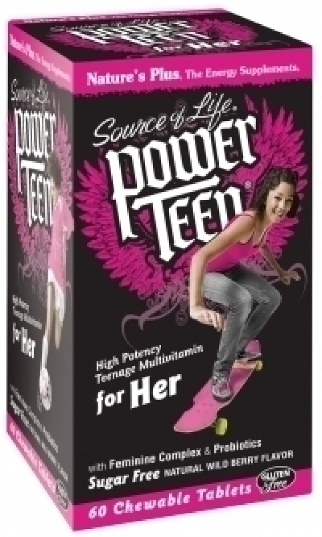 Natures Plus POWER TEEN for HER 60 μασώμενες ταμπλέτες