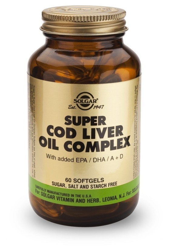 SOLGAR SUPER COD LIVER OIL COMPLEX softgels 60s