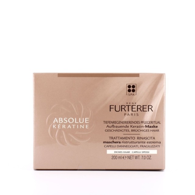 Rene Furterer Absolue Keratine Renewal Care Ultimate Repairing Mask Μάσκα Απόλυτης Αναδόμησης Μαλλιών για Χονδρή Τρίχα 200ml 