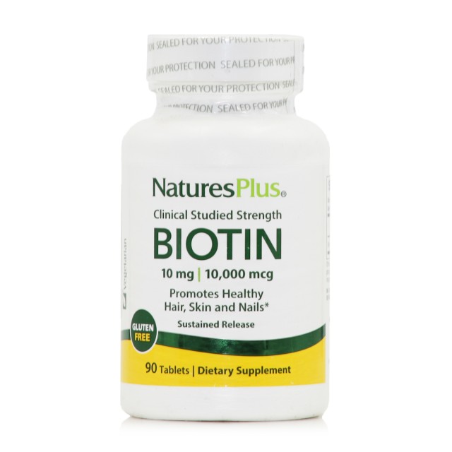 Natures Plus Biotin 10mg (10,000mcg) 90tabs