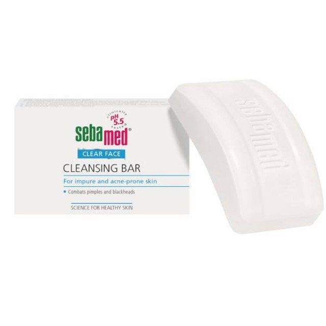 Sebamed Clear Face Cleansing Bar Σαπούνι Για Το Λιπαρό Με Τάση Ακμής Δέρμα, 100g