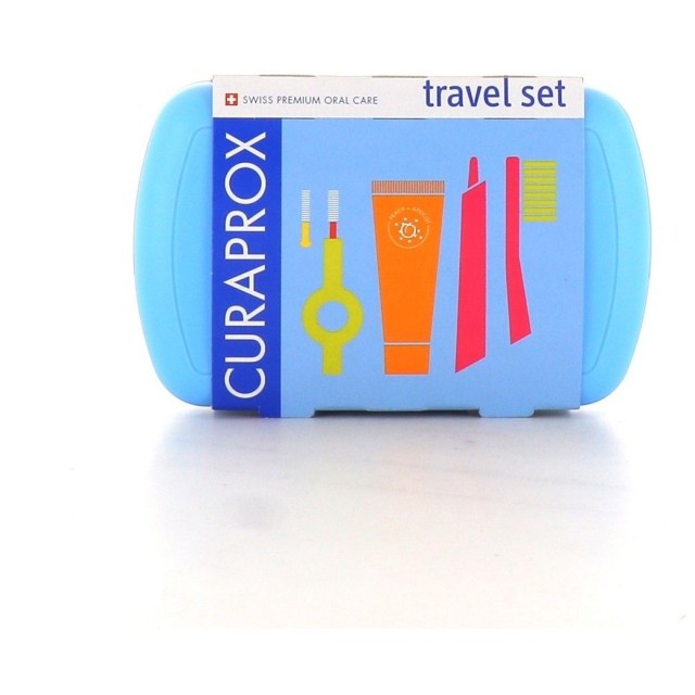 CURAPROX Travel Set, Πακέτο Στοματικής Υγιεινής Ταξιδίου, Γαλάζιο