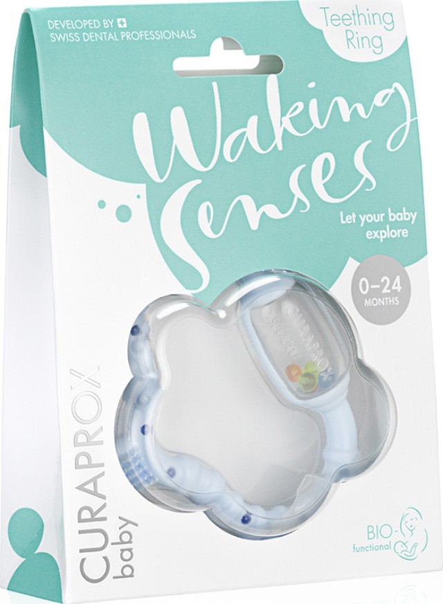 Curaprox Baby Teething Ring Μπλε  (0-24 μηνών) 1τμχ