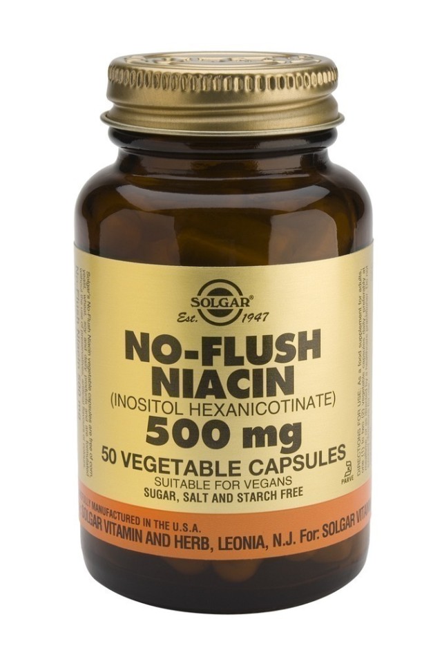 SOLGAR NO FLUSH NIACIN 500mg veg.caps 50s