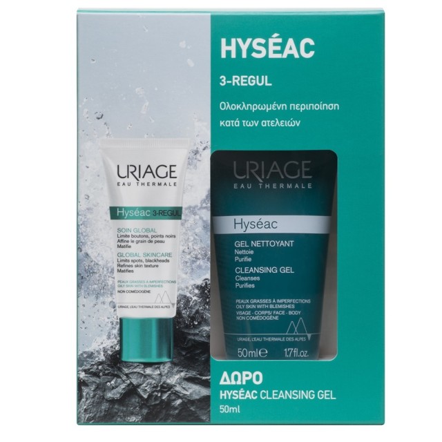 Uriage Promo Pack Hyseac 3-regul Κρέμα Κατά Των Ατελειών 40ml & Gel Καθαρισμού 50ml