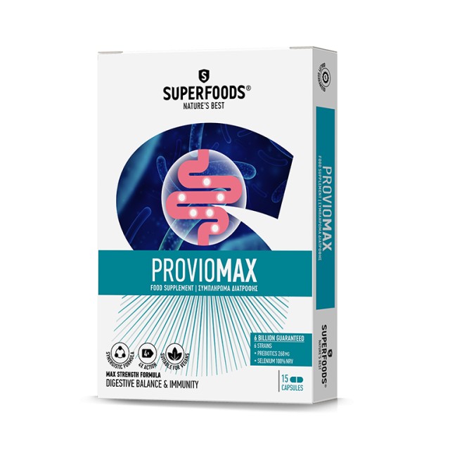 Superfoods Proviomax Συμπλήρωμα Διατροφής Προβιοτικών 15caps