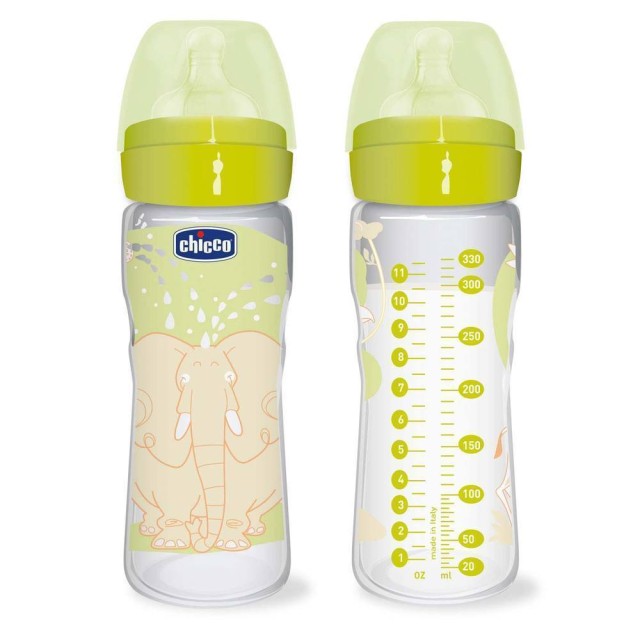 Chicco Mπιμπερό Well Being 0 BPA 330ml “Romantic” με Θηλή Σιλικόνης (A60-70707-01)