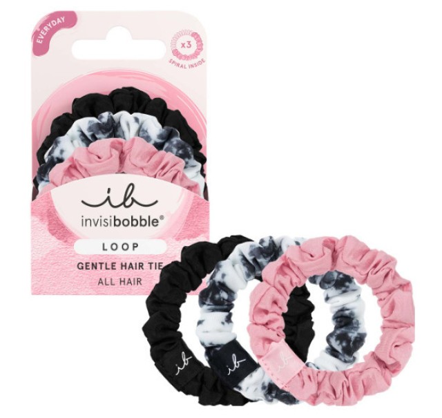 Invisibobble Loop Gentle Hair Tie All Hair Λαστιχάκια για τα Μαλλιά, 3τεμ - Be Gentle