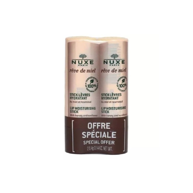 Nuxe Promo Reve De Miel Lip Moisturising Stick 2x4gr