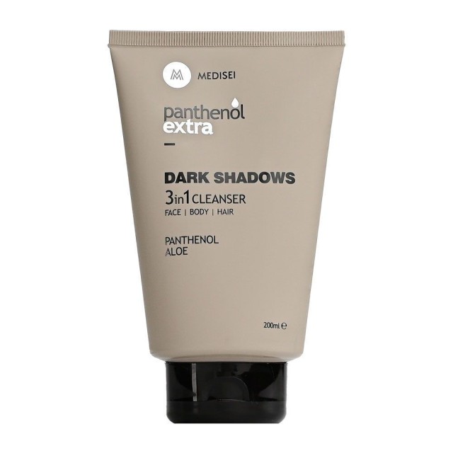 Panthenol Extra Dark Shadows 3in1 Cleanser, Ανδρικό Αφρόλουτρο & Σαμπουάν 200ml