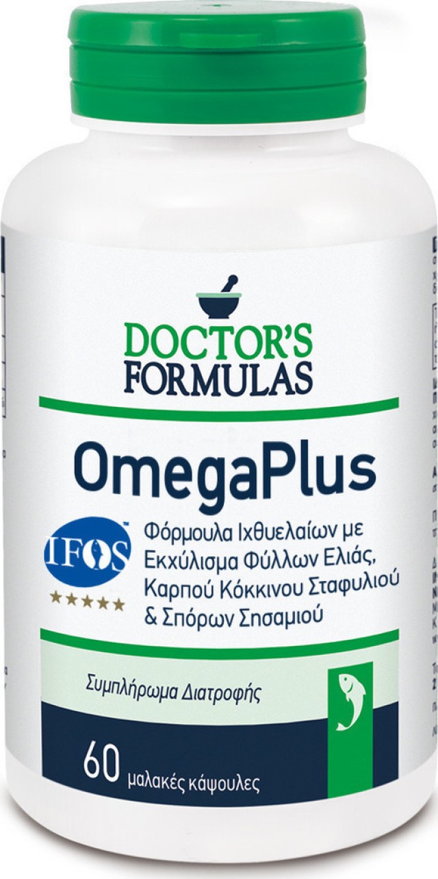 Doctors Formulas OmegaPlus Φόρμουλα Ιχθυελαίων, Υγεία καρδιαγγειακού 60 Κάψουλες