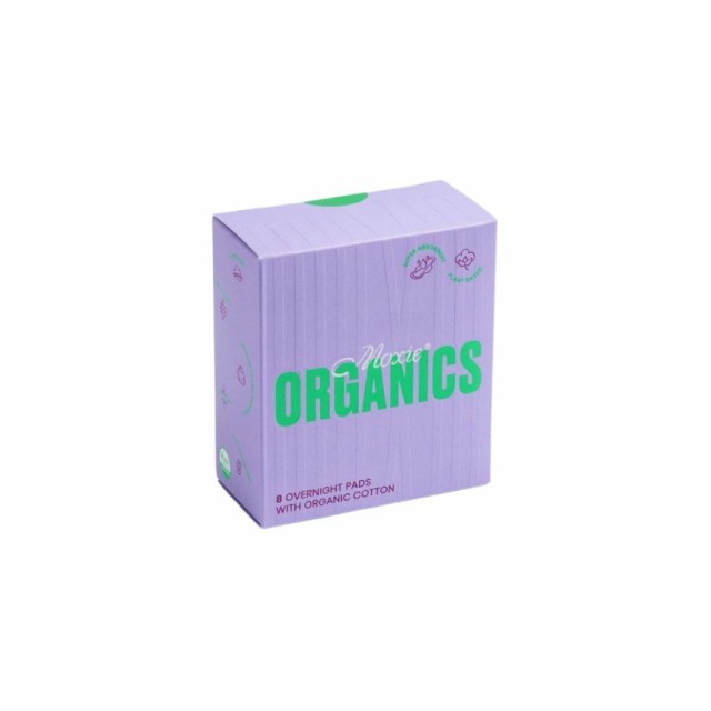 Moxie Organics Overnight Pads with Wings 8pcs