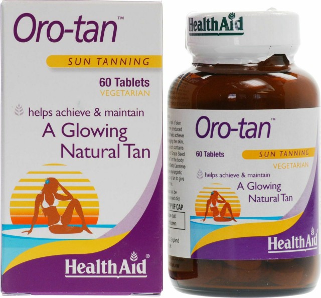 Health Aid Oro-tan Συμπλήρωμα Διατροφής για Λαμπερό & Φυσικό Μαύρισμα 60 Ταμπλέτες