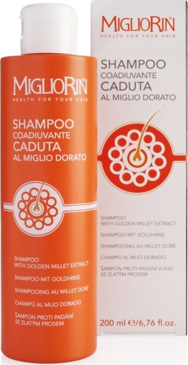 Cosval Migliorin Shampoo Σαμπουάν κατά της Τριχόπτωσης με Εκχύλισμα Χρυσαφένιου Κεχριού, 200ml