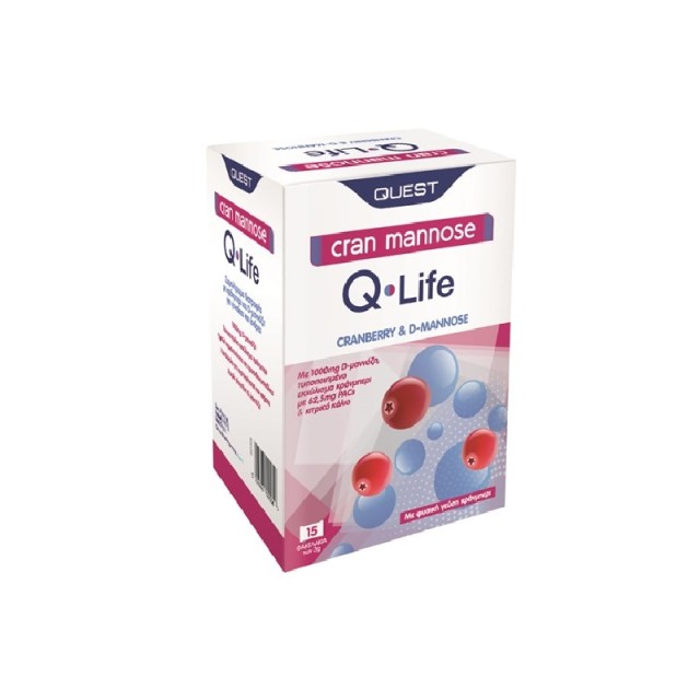 Quest Q-Life Cran Mannose 15 φακελάκια