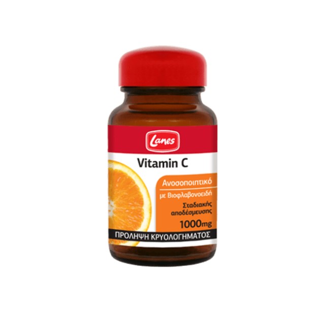 LANES VIT C 1000MG ORANGE RED 60 ταμπλέτες