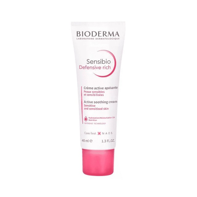 Bioderma Sensibio Defensive Rich Cream Θρεπτική Καταπραϋντική Κρέμα Προσώπου 40ml