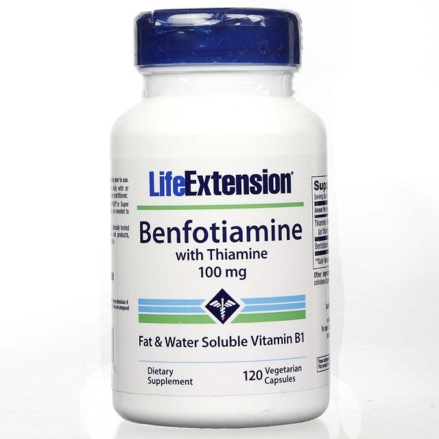 LIFE EXTENSION BENFOTIAMINE with Thiamine 100mg 120 φυτοκάψουλες