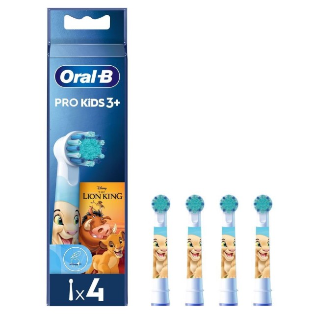 Oral-B Pro Kids Toothbrush Heads Ανταλλακτικές Κεφαλές Oδοντόβουρτσας The Lion King 3y+, 4τεμ