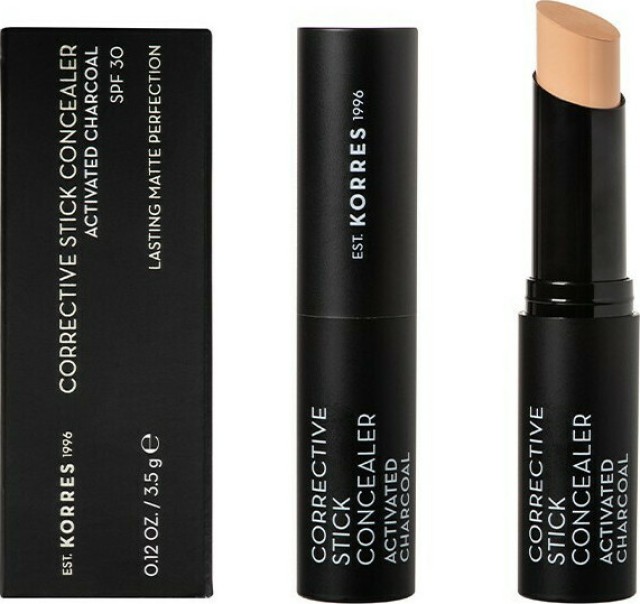 Korres Corrective Stick Concealer SPF30 / Acs3 Διορθωτικό Concealer Ενεργού Άνθρακα, 3.5gr