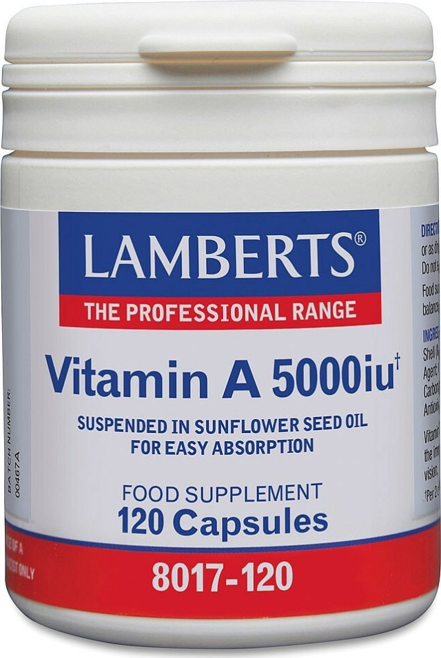 Lamberts Vitamin A 5000iu 120 Κάψουλες