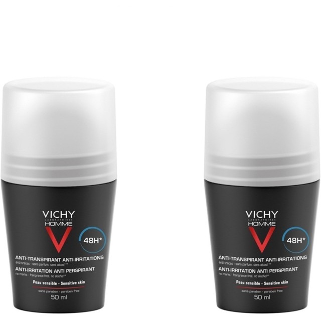 VICHY ΗOMME ΑΠΟΣΜΗΤΙΚΟ 48ΩΡΗΣ ΠΡΟΣΤΑΣΙΑΣ ΤΟ ΔΕΥΤΕΡΟ ΠΡΟΪΟΝ ΜΕ -50% 2x50ML