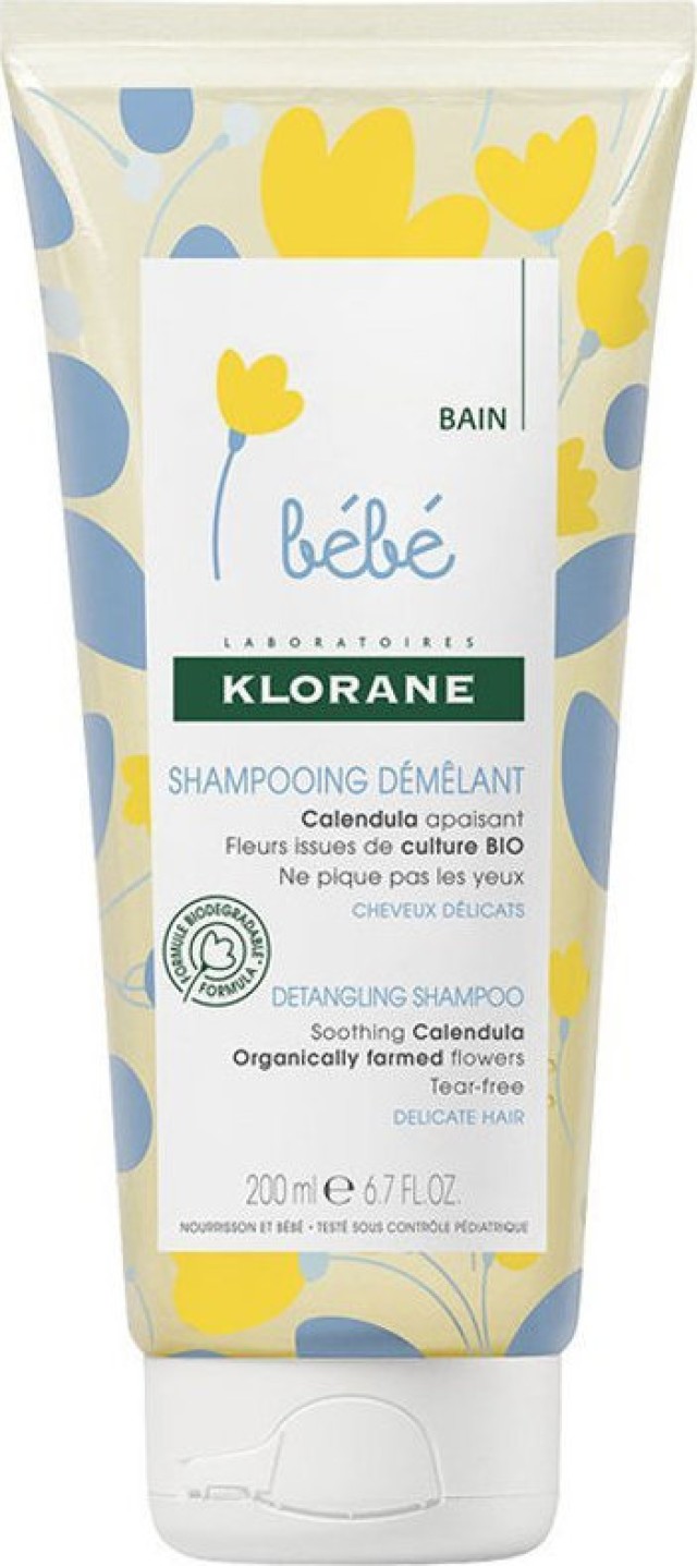 Klorane Bebe Shampoo Doux Demelant Προστατευτικό Σαμπουάν για Βρέφη, 200ml