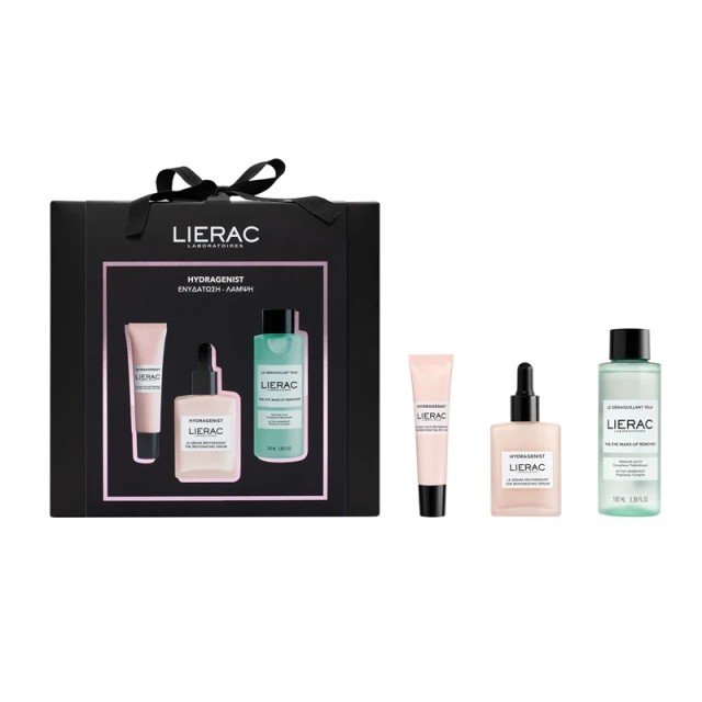 Lierac Xmas Promos Pack Hydragenist The Rehydrating Serum Ενυδατικός Ορός Προσώπου 30ml & Ενυδατική Κρέμα Ματιών 15ml & Νερό Ντεμακιγιάζ Ματιών 100ml