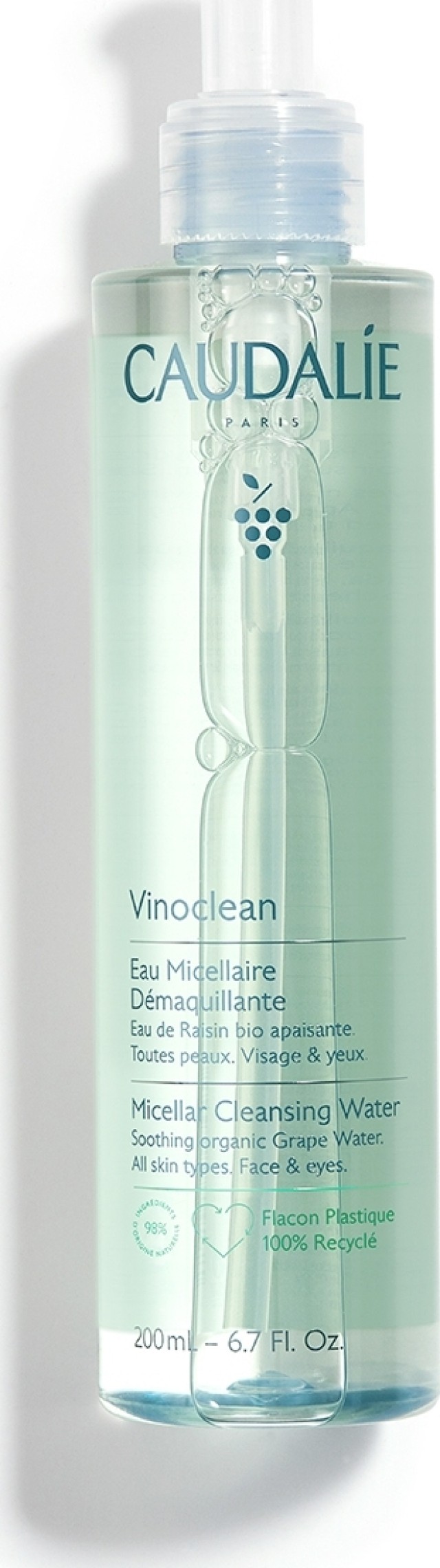 Caudalie Vinoclean Micellar Cleansing Water Νερό Καθαρισμού για Πρόσωπο & Μάτια, 200ml