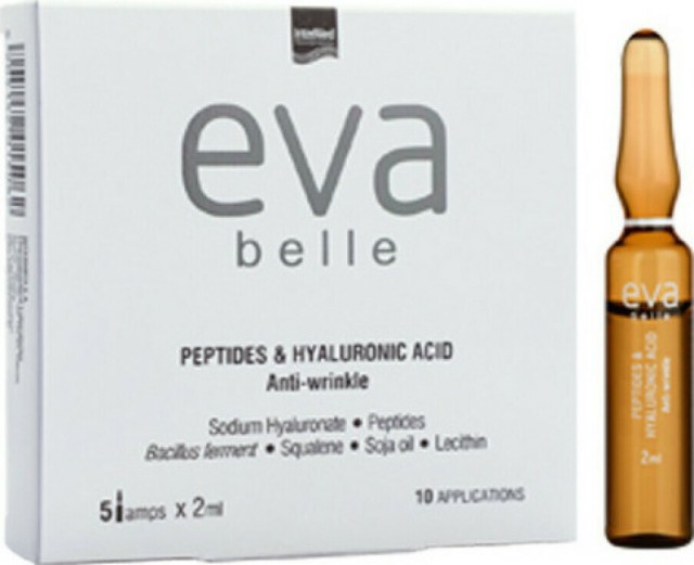 Intermed Eva Belle Peptides & Hyaluronic Acid Αμπούλες με Αντιρυτιδική Δράση 5 x 2 ml