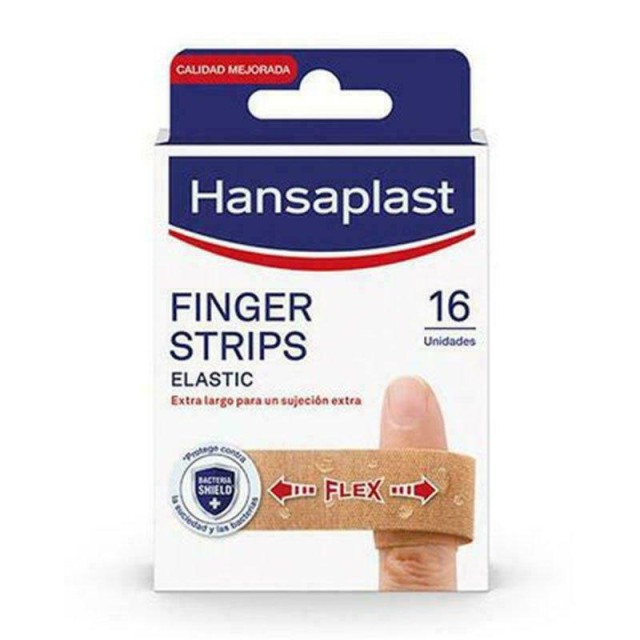 Hansaplast Elastic Finger Strips Πολύ Ελαστικά Επιθέματα Δακτύλων για την Κάλυψη & Προστασία Μικρών Πληγών 16 Τεμάχια