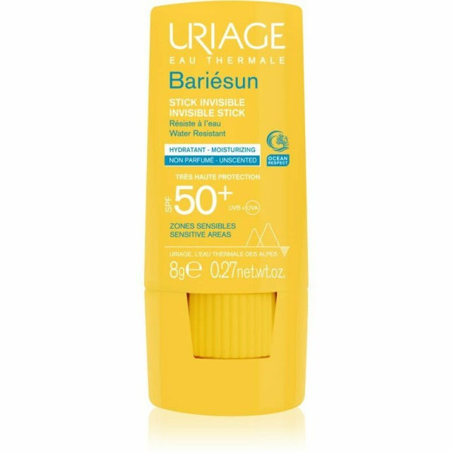 Uriage Bariesun Invisible Stick Spf50+ Αντιηλιακό Στικ για Ευαίσθητες Ζώνες του Προσώπου 8gr