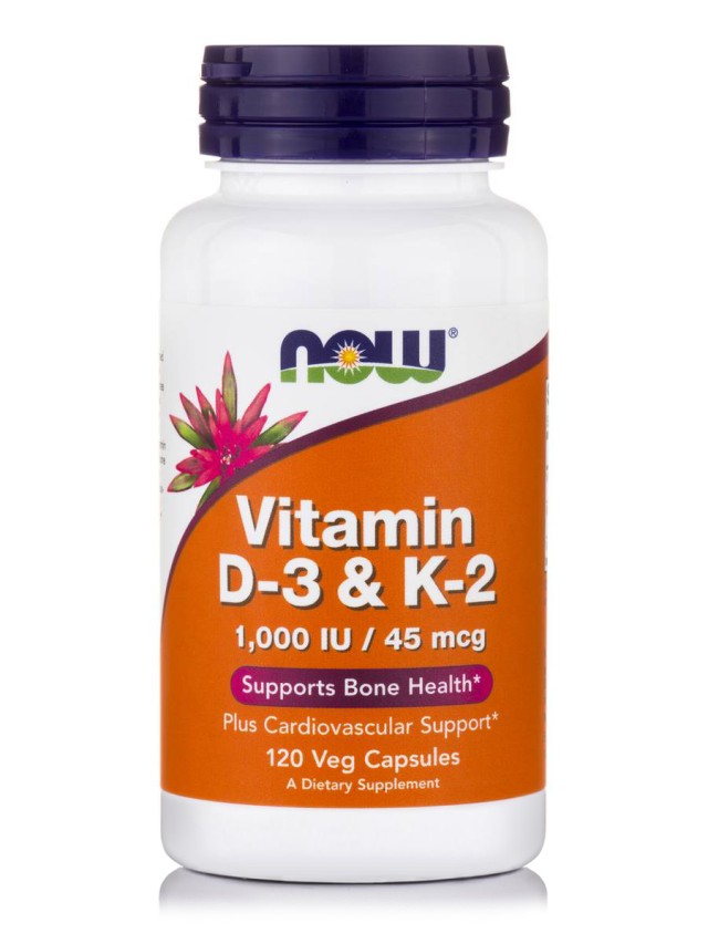 Now Vitamin D3 & K21000 IU 120caps