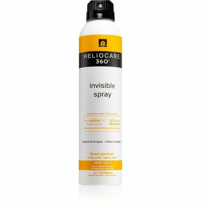 Heliocare 360 Invisible Spray SPF50+ Αντηλιακό, Διάφανο Σπρέι για το Σώμα που Απορροφάται Άμεσα, 200ml