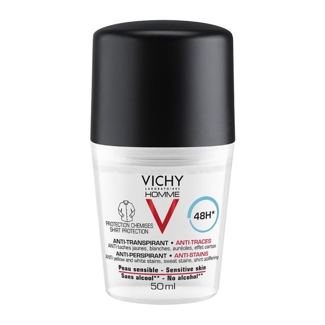 Vichy Homme Αποσμητική Φροντίδα κατά της Εφίδρωσης για 48h Ευαίσθητη Επιδερμίδα 50ml