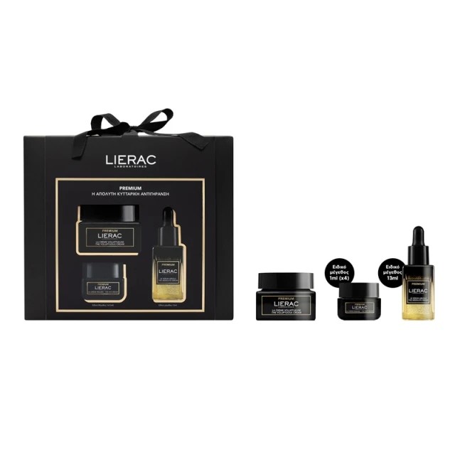 Lierac Xmas Promo Pack Premium The Voluptuous Cream 50ml & The Absolute Serum 13ml & The Eye Cream 4ml (4x1ml)