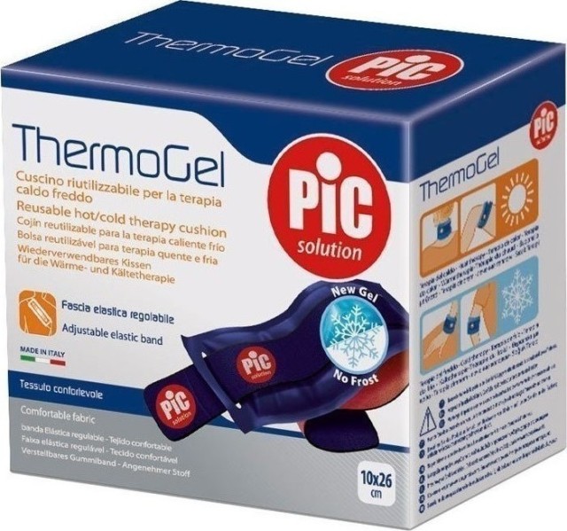 PIC - ThermoGel Μαξιλαράκι Πολλών Χρήσεων για Θεραπεία Θερμότητας & Ψύχους με Εκτατή Ελαστική Λωρίδα 10x26cm - 1τμχ