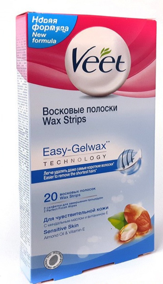 Veet Easy Gelwax Ταινίες κεριού με την Easy Gelwax Για Ευαίσθητα Δέρμα 20τεμ.