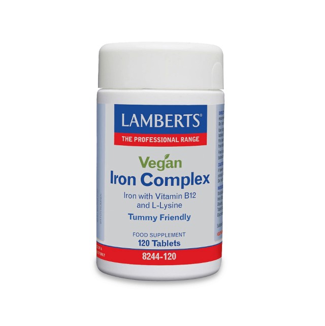 Lamberts Vegan Iron Complex Συμπλήρωμα με Σίδηρο Ειδικό για Χορτοφάγους 120 Κάψουλες